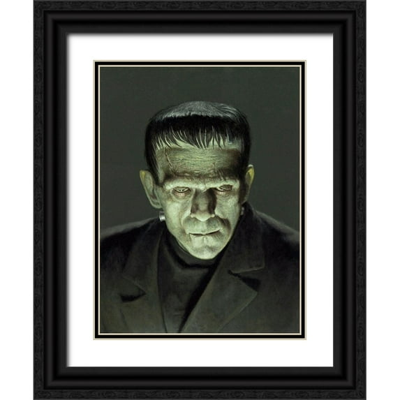 Hollywood Photo Archive 12x14 Black Ornate Wood Framed with Double Matting Museum Art Print Titled - Boris Karloff - Frankenstein