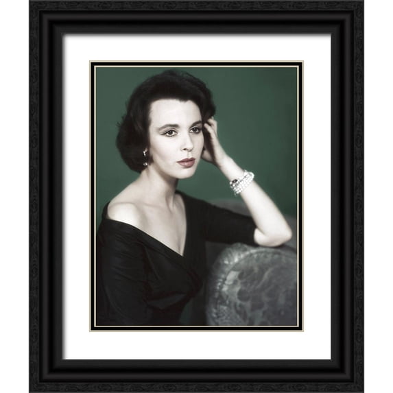 Hollywood Photo Archive 12x14 Black Ornate Wood Framed with Double Matting Museum Art Print Titled - Claire Bloom