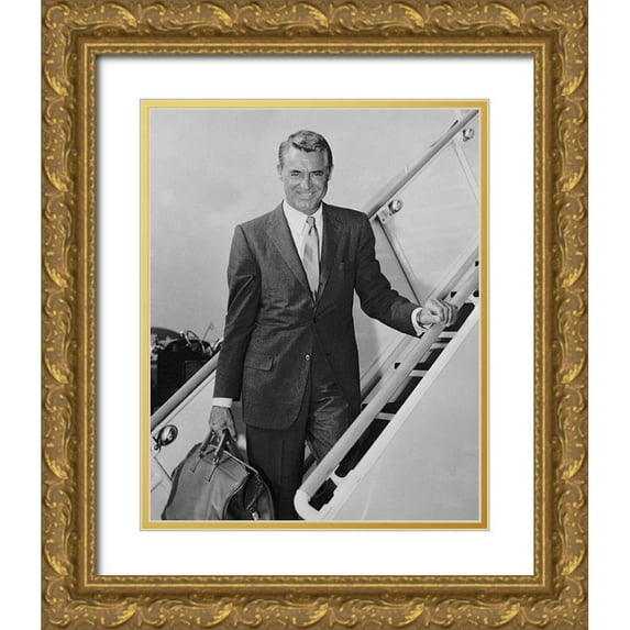 Hollywood Photo Archive 12x14 Gold Ornate Wood Framed with Double Matting Museum Art Print Titled - Cary Grant - The Talk of the Town