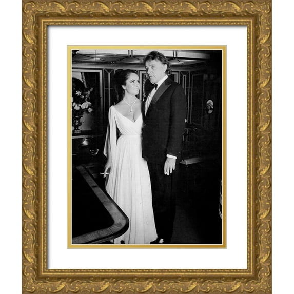 Hollywood Photo Archive 12x14 Gold Ornate Wood Framed with Double Matting Museum Art Print Titled - Elizabeth Taylor