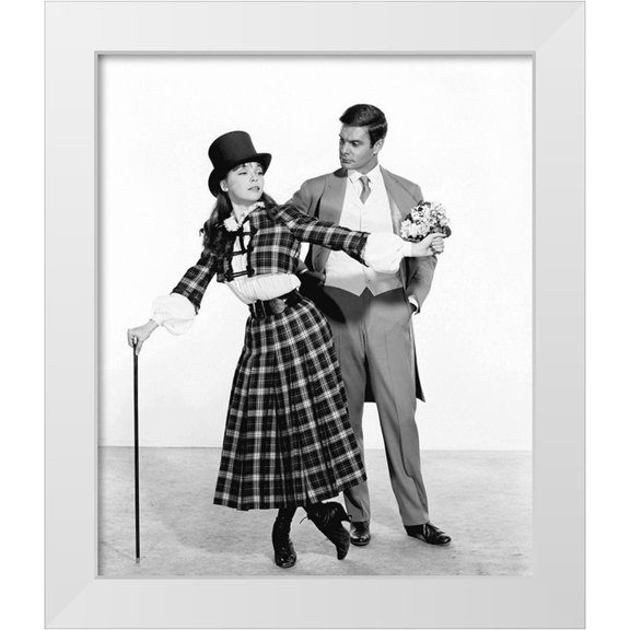 Hollywood Photo Archive 12x14 White Modern Wood Framed Museum Art Print Titled - Leslie Caron