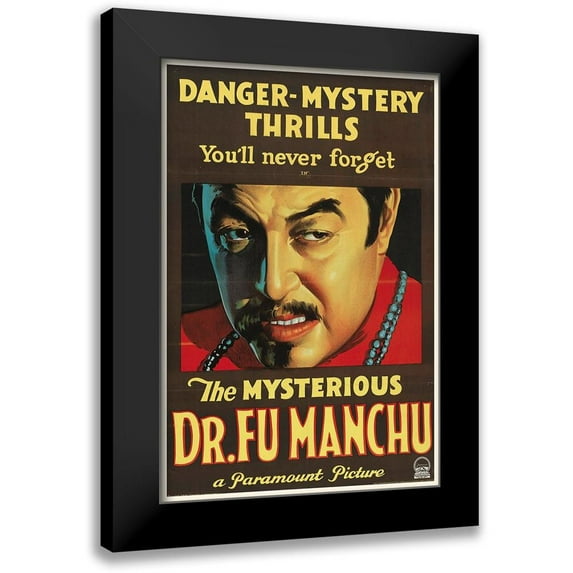 Hollywood Photo Archive 13x18 Black Modern Framed Museum Art Print Titled - The Mysterious Doctor Fu Manchu
