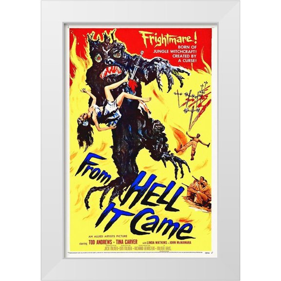 Hollywood Photo Archive 13x18 White Modern Wood Framed Museum Art Print Titled - From-Hell-It-Came