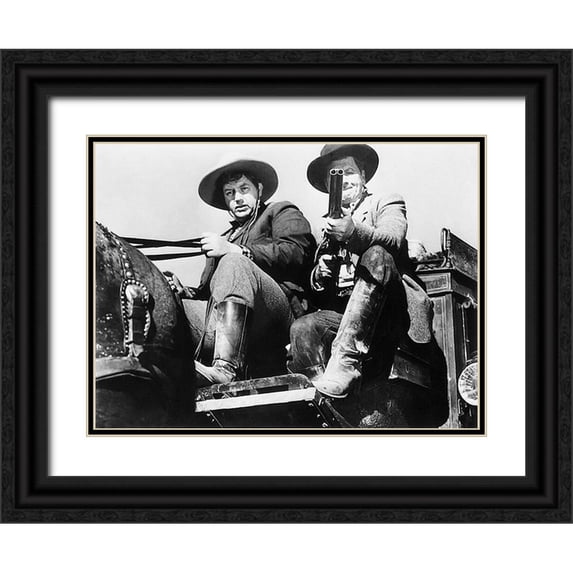Hollywood Photo Archive 14x11 Black Ornate Wood Framed with Double Matting Museum Art Print Titled - Stagecoach - John Wayne
