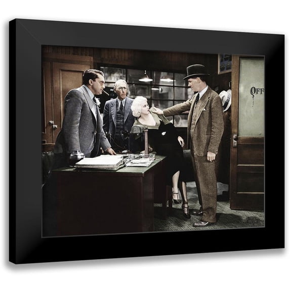 Hollywood Photo Archive 14x12 Black Modern Framed Museum Art Print Titled - Jean Harlow