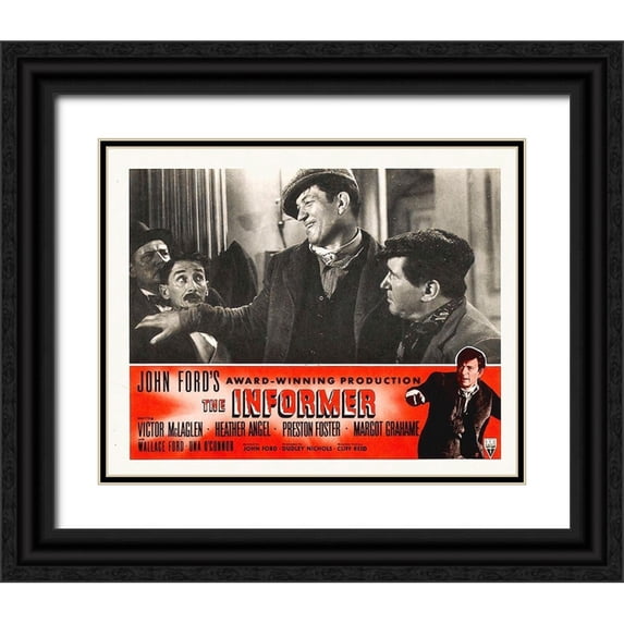 Hollywood Photo Archive 14x12 Black Ornate Wood Framed with Double Matting Museum Art Print Titled - The Informer
