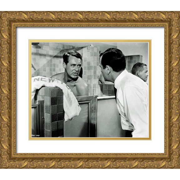 Hollywood Photo Archive 14x12 Gold Ornate Wood Framed with Double Matting Museum Art Print Titled - Cary Grant - That Touch of Mink