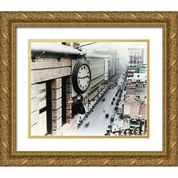 Hollywood Photo Archive 14x12 Gold Ornate Wood Framed with Double Matting Museum Art Print Titled - Harold Lloyd
