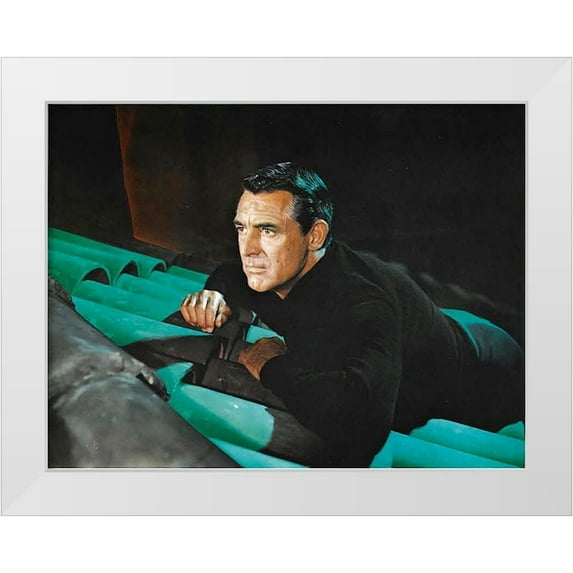 Hollywood Photo Archive 14x12 White Modern Wood Framed Museum Art Print Titled - Cary Grant - To Catch A Thief