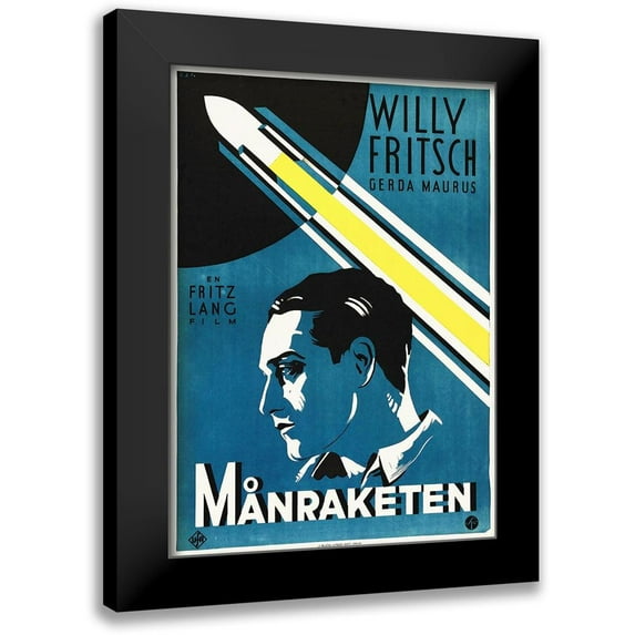 Hollywood Photo Archive 14x18 Black Modern Framed Museum Art Print Titled - Manraketen (Woman In The Moon), 1925