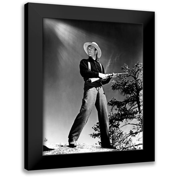 Hollywood Photo Archive 15x18 Black Modern Framed Museum Art Print Titled - John Wayne