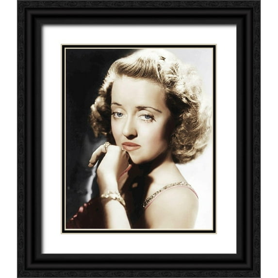 Hollywood Photo Archive 15x18 Black Ornate Wood Framed with Double Matting Museum Art Print Titled - Bette Davis