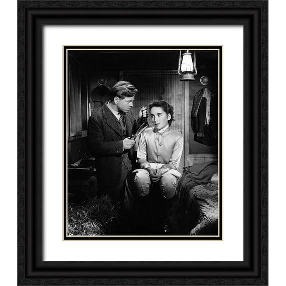 Hollywood Photo Archive 15x18 Black Ornate Wood Framed with Double Matting Museum Art Print Titled - National Velvet - Elizabeth Taylor