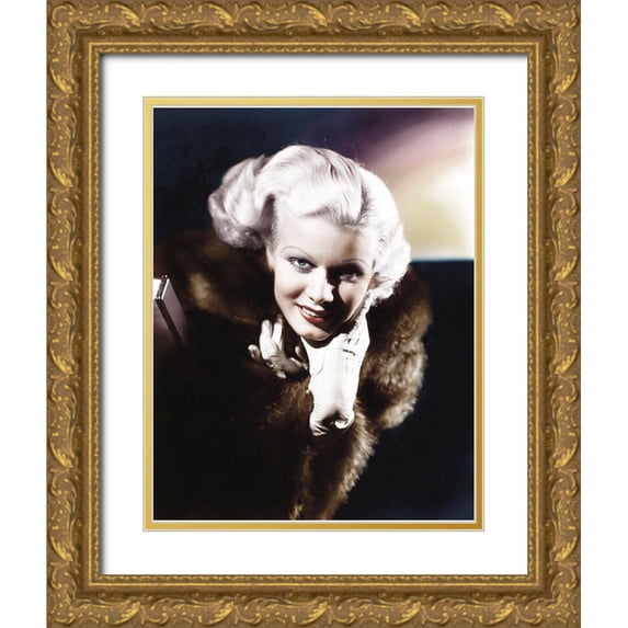 Hollywood Photo Archive 15x18 Gold Ornate Wood Framed with Double Matting Museum Art Print Titled - Jean Harlow