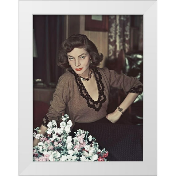 Hollywood Photo Archive 15x18 White Modern Wood Framed Museum Art Print Titled - Lauren Bacall