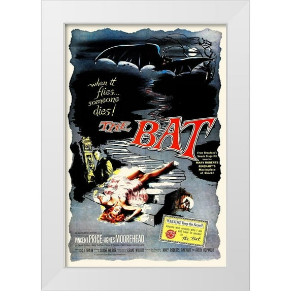 Hollywood Photo Archive 17x24 White Modern Wood Framed Museum Art Print Titled - The Bat