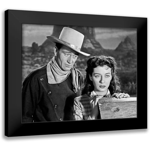 Hollywood Photo Archive 18x15 Black Modern Framed Museum Art Print Titled - John Wayne