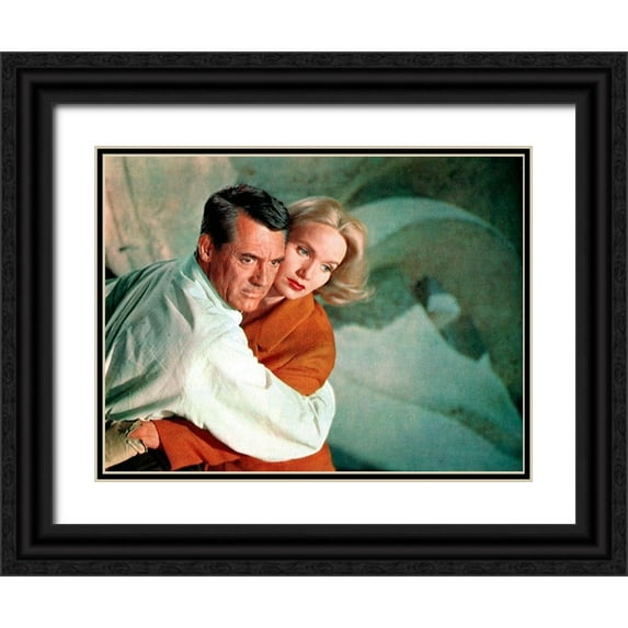 Hollywood Photo Archive 18x15 Black Ornate Wood Framed with Double Matting Museum Art Print Titled - Cary Grant - North By Northwest