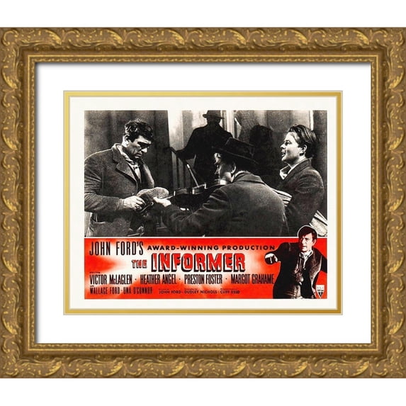Hollywood Photo Archive 18x15 Gold Ornate Wood Framed with Double Matting Museum Art Print Titled - The Informer