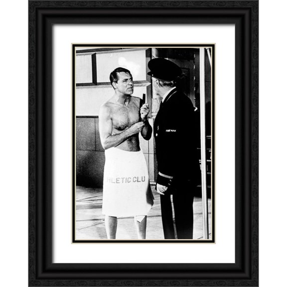 Hollywood Photo Archive 18x24 Black Ornate Wood Framed with Double Matting Museum Art Print Titled - Cary Grant - That Touch of Mink