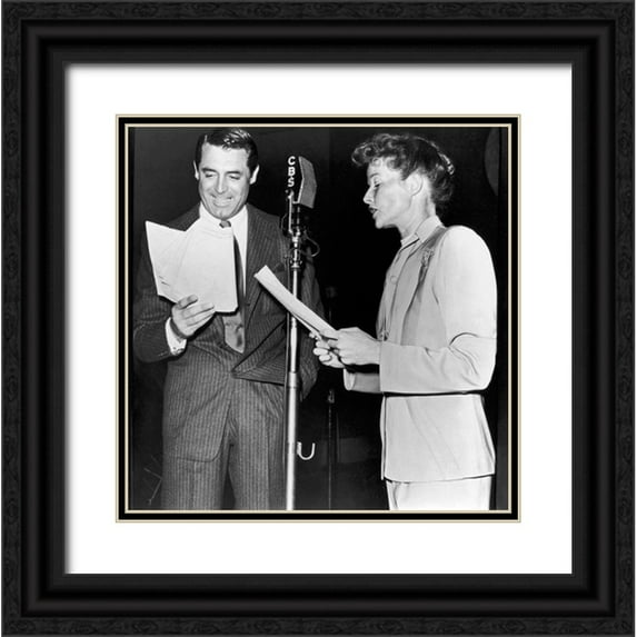 Hollywood Photo Archive 20x20 Black Ornate Wood Framed with Double Matting Museum Art Print Titled - Cary Grant Publicity Still 1952 800