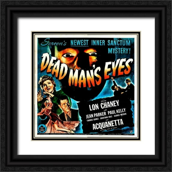 Hollywood Photo Archive 20x20 Black Ornate Wood Framed with Double Matting Museum Art Print Titled - Dead Mans Eyes