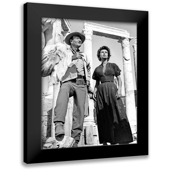 Hollywood Photo Archive 20x24 Black Modern Framed Museum Art Print Titled - John Wayne