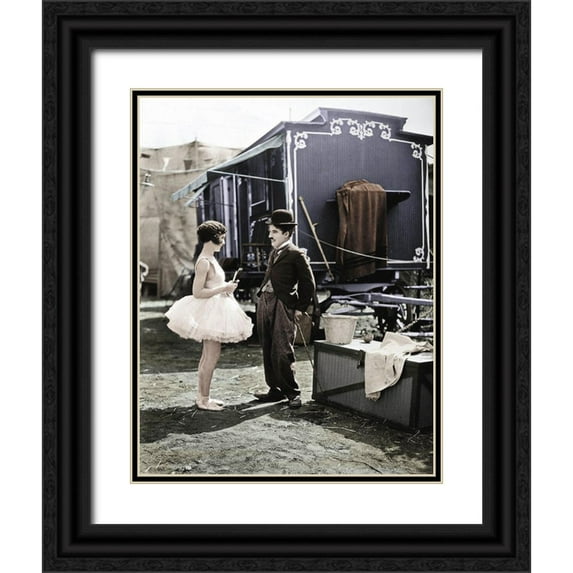 Hollywood Photo Archive 20x24 Black Ornate Wood Framed with Double Matting Museum Art Print Titled - Charlie Chaplin