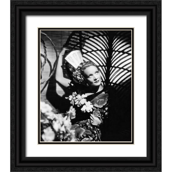 Hollywood Photo Archive 20x24 Black Ornate Wood Framed with Double Matting Museum Art Print Titled - Marlene Dietrich