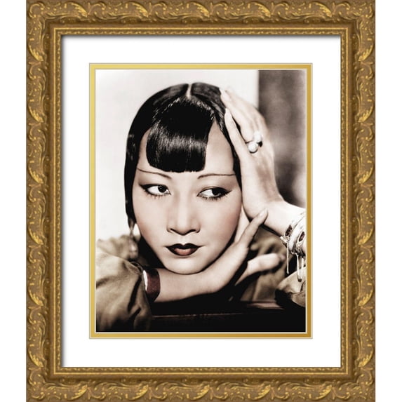 Hollywood Photo Archive 20x24 Gold Ornate Wood Framed with Double Matting Museum Art Print Titled - Anna May Wong
