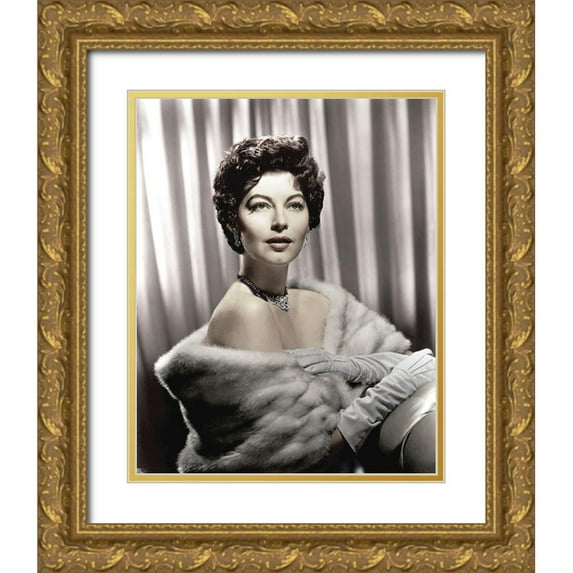Hollywood Photo Archive 20x24 Gold Ornate Wood Framed with Double Matting Museum Art Print Titled - Ave Gardner