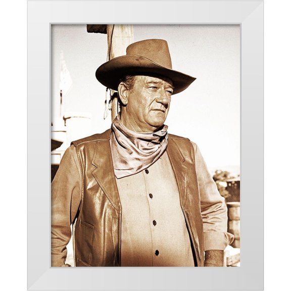 Hollywood Photo Archive 20x24 White Modern Wood Framed Museum Art Print Titled - John Wayne
