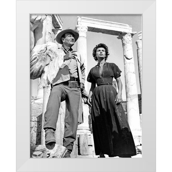 Hollywood Photo Archive 20x24 White Modern Wood Framed Museum Art Print Titled - John Wayne