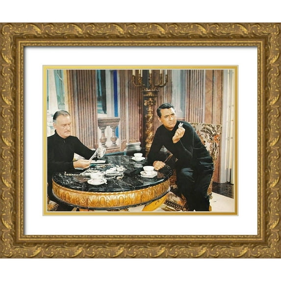 Hollywood Photo Archive 24x19 Gold Ornate Wood Framed with Double Matting Museum Art Print Titled - Cary Grant - To Catch A Thief