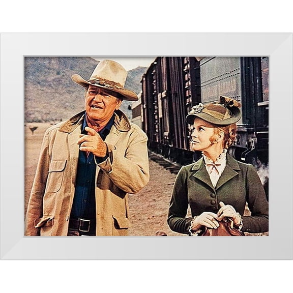 Hollywood Photo Archive 24x19 White Modern Wood Framed Museum Art Print Titled - John Wayne