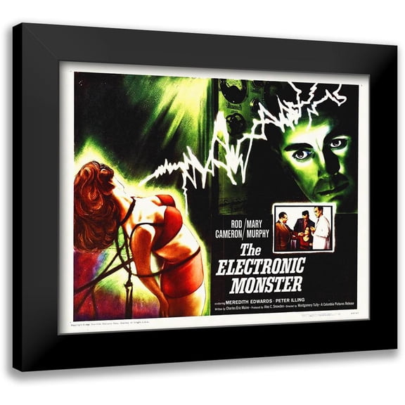 Hollywood Photo Archive 24x20 Black Modern Framed Museum Art Print Titled - Electronic Monster