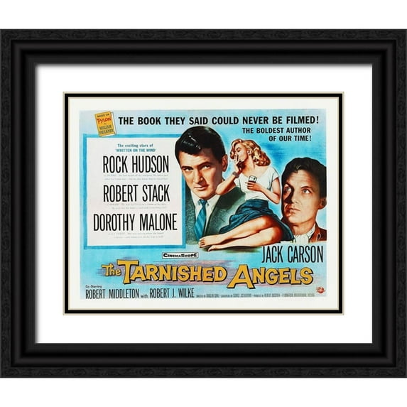Hollywood Photo Archive 24x20 Black Ornate Wood Framed with Double Matting Museum Art Print Titled - The Tarnished Angels