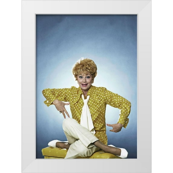 Hollywood Photo Archive 24x32 White Modern Wood Framed Museum Art Print Titled - Lucille Ball