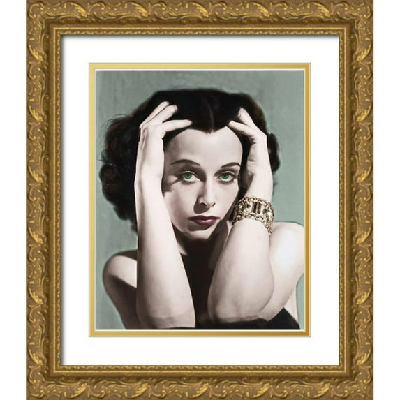 Hollywood Photo Archive 26x31 Gold Ornate Wood Framed with Double Matting Museum Art Print Titled - Hedy Lamarr