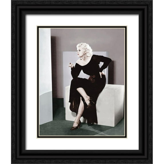 Hollywood Photo Archive 26x32 Black Ornate Wood Framed with Double Matting Museum Art Print Titled - Jean Harlow