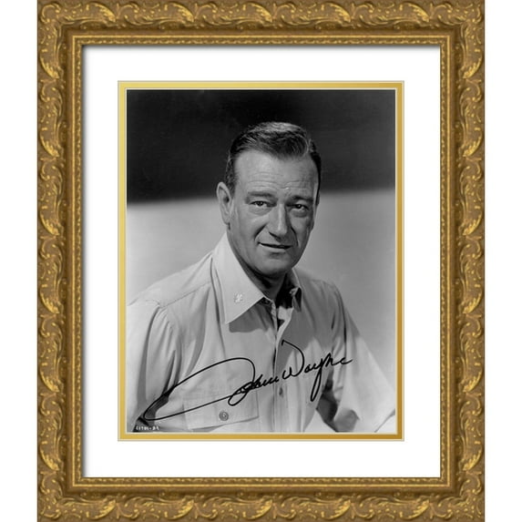 Hollywood Photo Archive 26x32 Gold Ornate Wood Framed with Double Matting Museum Art Print Titled - John Wayne