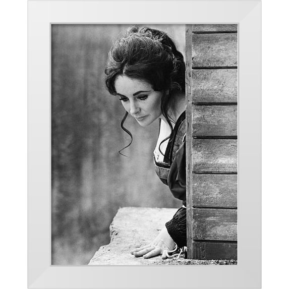 Hollywood Photo Archive 26x32 White Modern Wood Framed Museum Art Print Titled - Elizabeth Taylor