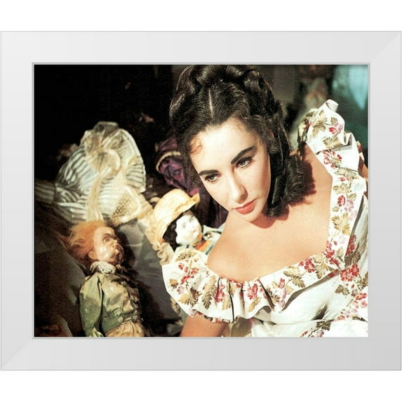 Hollywood Photo Archive 31x26 White Modern Wood Framed Museum Art Print Titled - Elizabeth Taylor