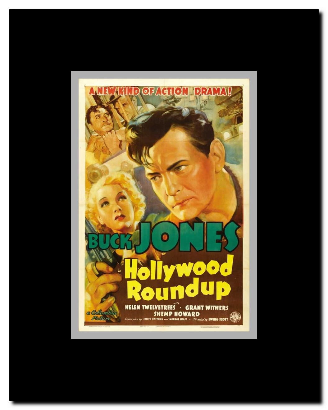 Hollywood Round-Up Framed Movie Poster