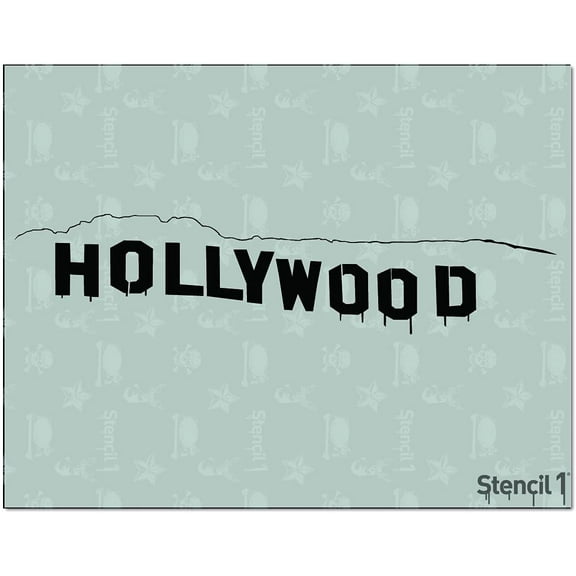 Hollywood Sign Stencil Art Craft - 8.5" x 11"