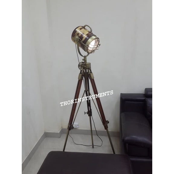 Hollywood Studio Nautical Spot light Tripod Floor Lamp Home Decor