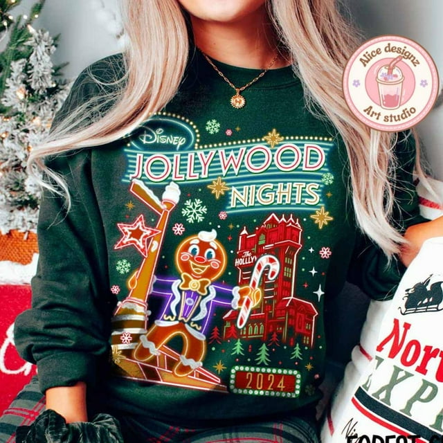 Hollywood Studios Christmas shirt, Ollie Gingerbread Disney Jollywood