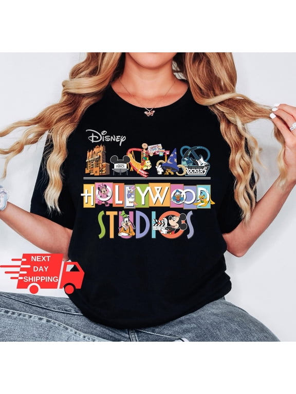 Hollywood Studios Shirt, Vintage Disney Hollywood Studios Shirt, Disney Family Vacation Shirt,Black Color,Size M