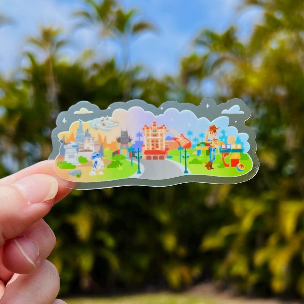 Hollywood Studios Wdw Disney World Parks Landmarks Transparent Sticker ...