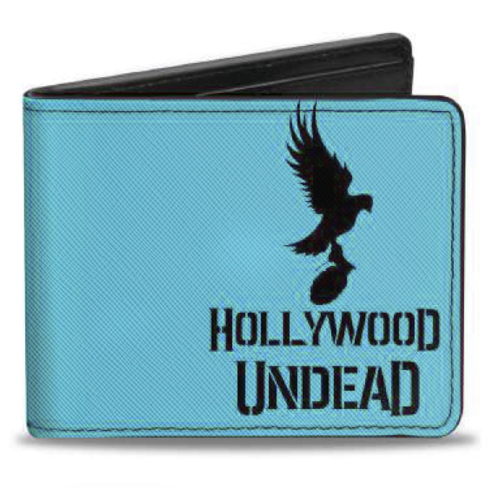 Hollywood Undead Wallet, Bifold, Hollywood Undead Text Logo Dove and  Grenade Icon Teal Black, Vegan Leather - Walmart.com, image size:1000x1000